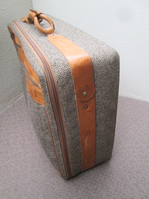 高級！Hartmann Luggage ハートマン レザー×ツイード USA製ヴィンテージバッグ/アメリカンアンティーク西海岸イギリス古着トラッド紳士_画像3
