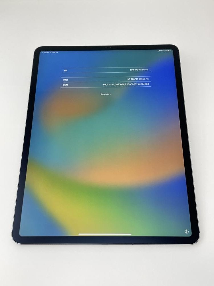 U647【美品・制限○ 白ロム】 iPad PRO 12.9インチ(第4世代) 256GB