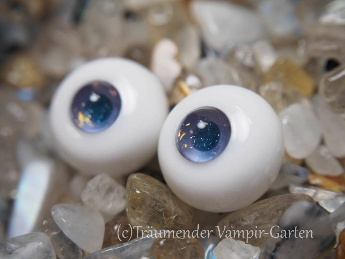 14mm 小虹彩 高品質 グラスアイ A品【Night Opal Blue】（管理番号 JE-13）_画像2