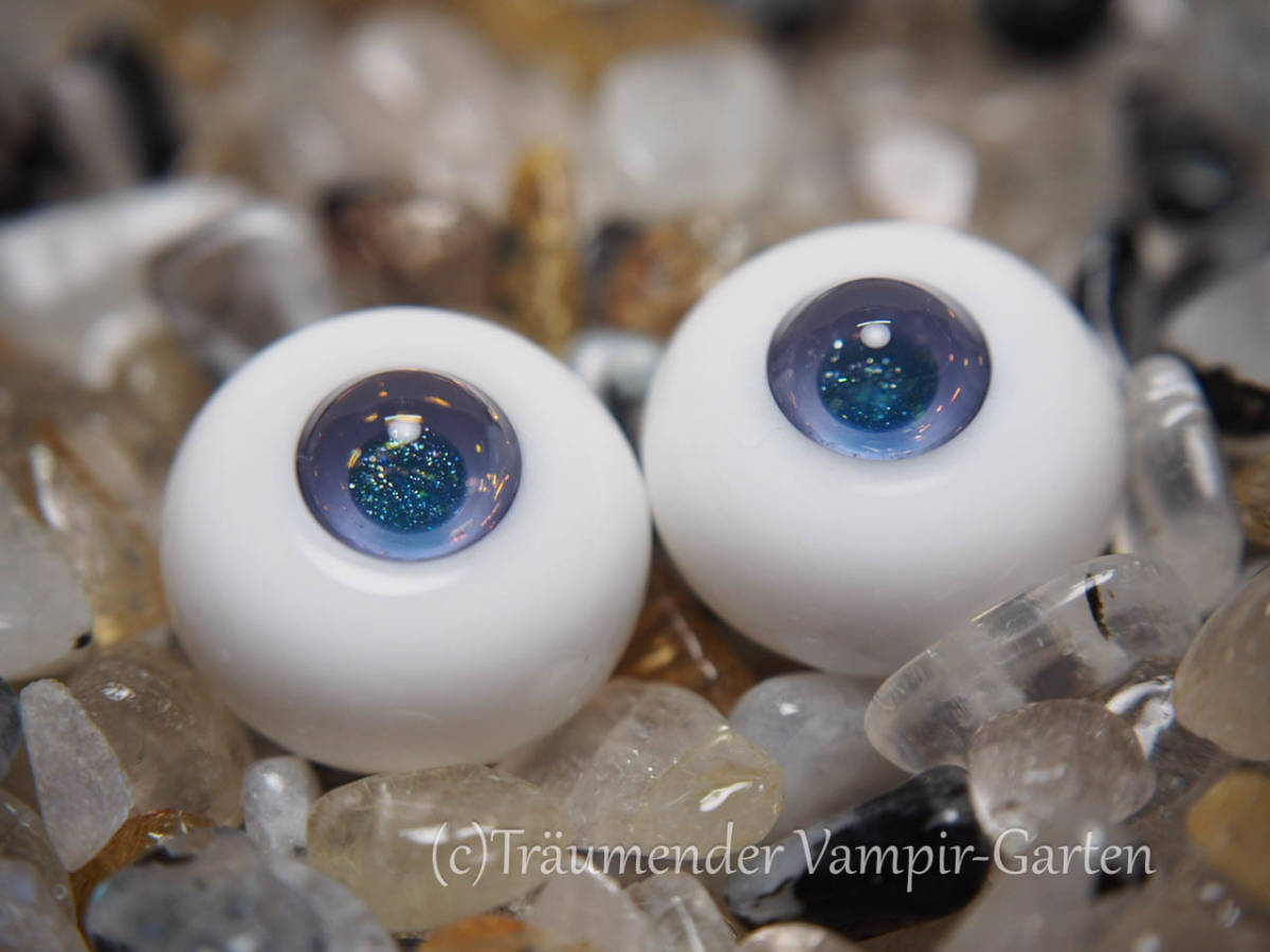 14mm 小虹彩 高品質 グラスアイ A品【Night Opal Blue】（管理番号 JE-13）_画像6