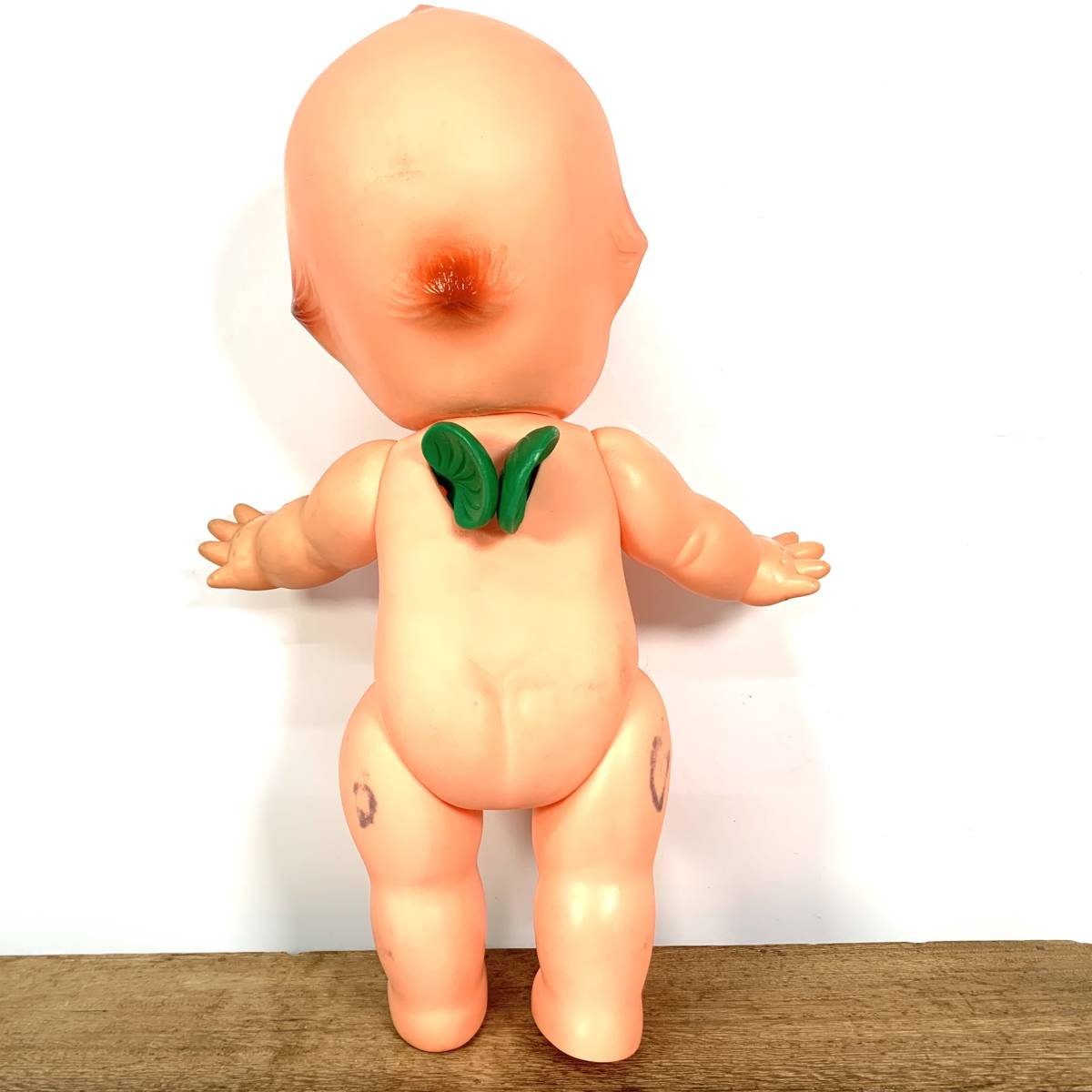 昭和レトロ キューピー人形 緑の羽 約32cm 羽根 キューピー 昭和レトロ キューピー人形 緑の羽 約32cm 羽根 キューピー