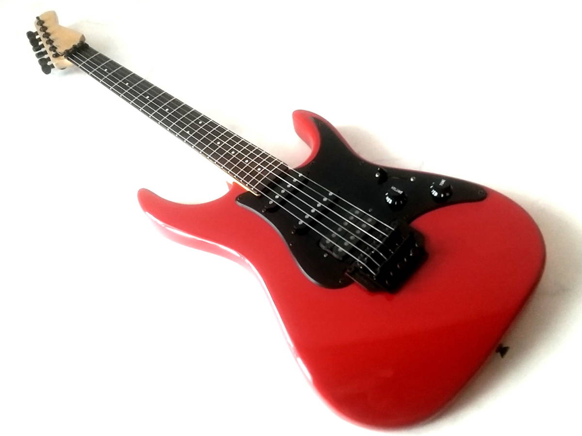 動作良好 新品弦☆80s '86 FERNANDES 初期 FR-55 ショートスケール 22F レッド 赤 SSH FRT アルダー JV  希少モデル☆日本製