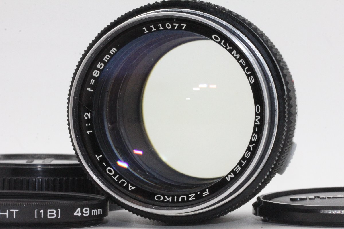 良品 Olympus OM-SYSTEM F.ZUIKO AUTO-T 85mm f2 MF Lens フィルター