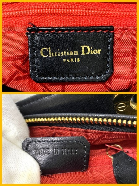 [ prompt decision ] Chiristian Dior Christian Dior reti Dior kana -ju2WAY bag black suede Gold metal fittings 