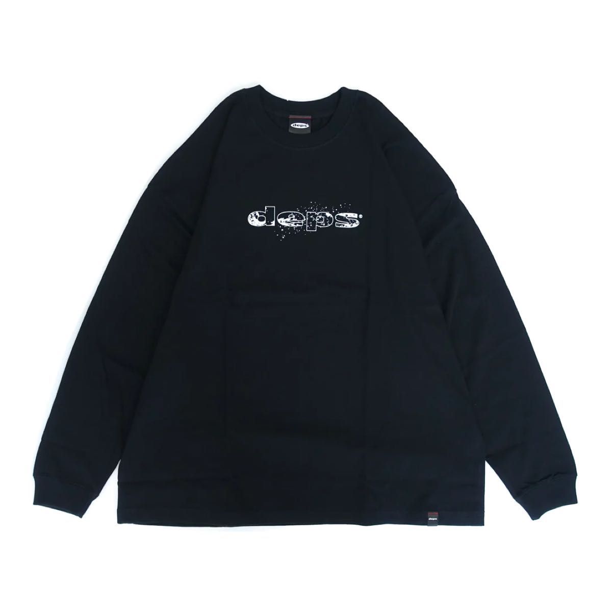 deps DRIP LOGO BIG L/S TEE【BLACK】 デプス ロンT サイズＬ 新品未