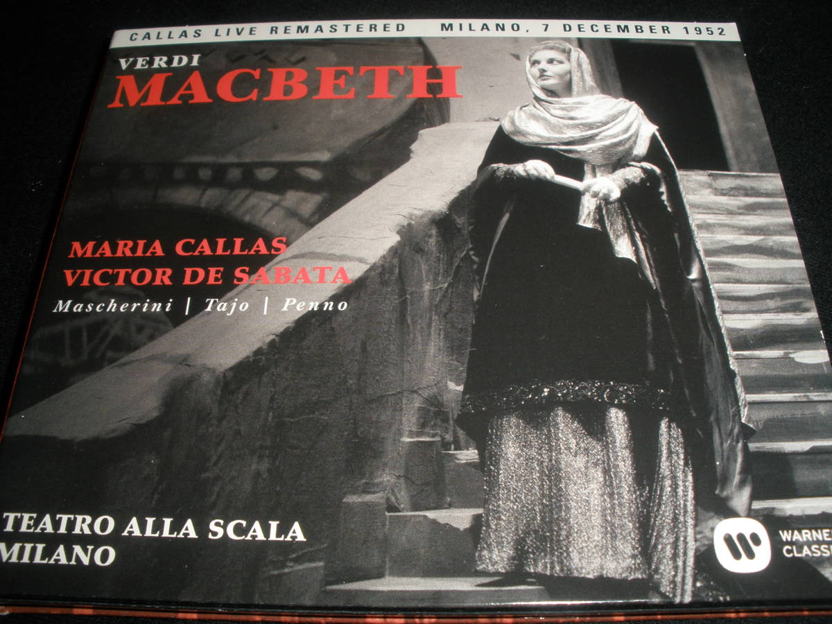 マリア・カラス ライヴ ヴェルディ マクベス デ・サーバタ ミラノ・スカラ座管弦楽団 美品 1952 Verdi Macbeth Maria Callas LIVE_2CD 美品 2017最新リマスター盤