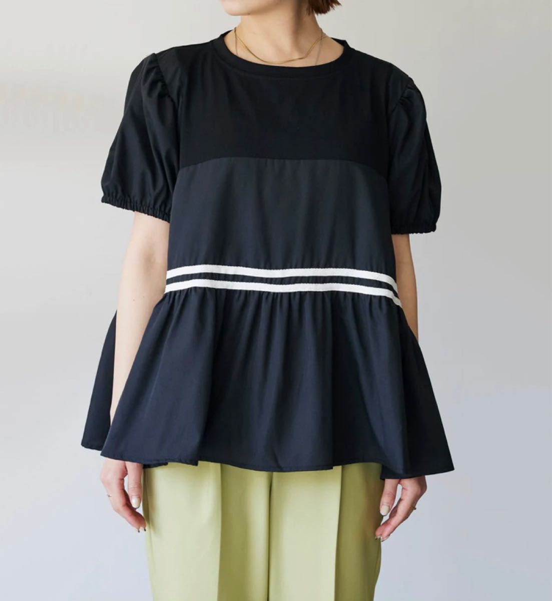 爆熱 再入荷】《人気アイテム》テープステッチバルーンスリーブ