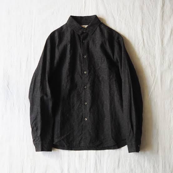 独特の上品 nest リネンシャツ shirt military linen coating bengara ネストローブ　ink confect robe Mサイズ