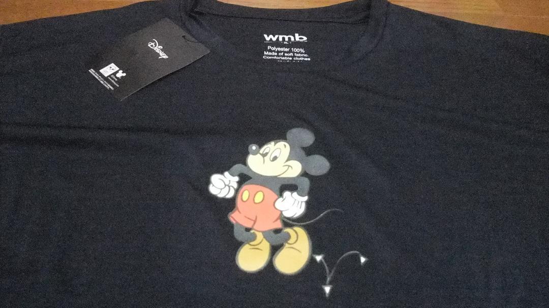 新品 ディズニー disney ミッキー mickey コラボ ジャージ素材 Tシャツ 3L 紺 ワークマン workman ドライ ネイビー_画像3