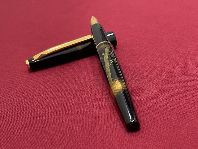 52980 PILOT パイロット 國光會 洋 銘入り 蒔絵 竹 万年筆 ペン先 18K