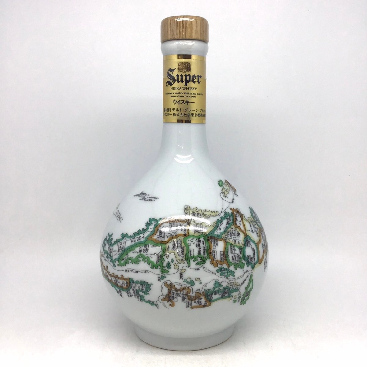 未開栓 スーパーニッカ 中国地方 古地図 有田焼 陶器ボトル 600ml 43