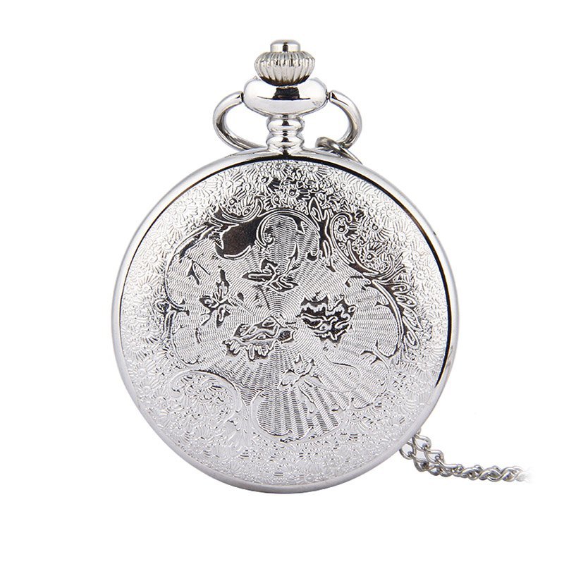  pocket watch hose horse pocket watch antique style silver chain necklace pendant quartz retro P3153