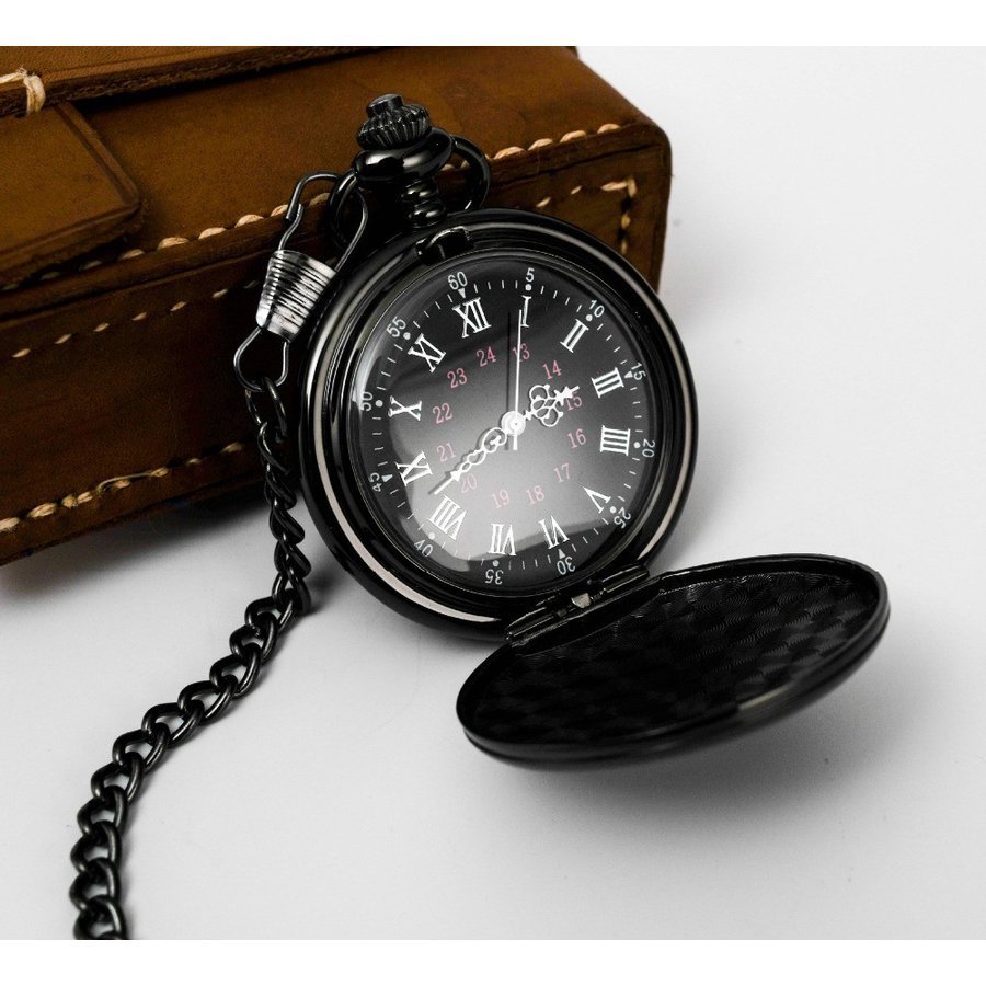  карманные часы мужской женский карман часы под старину Classic Vintage retro черный P427XC-