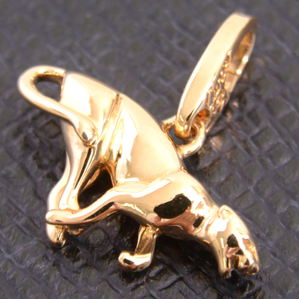  Cartier pendant unisex bread tail Panther charm pendant top yellow gold Cartier 750YG used 