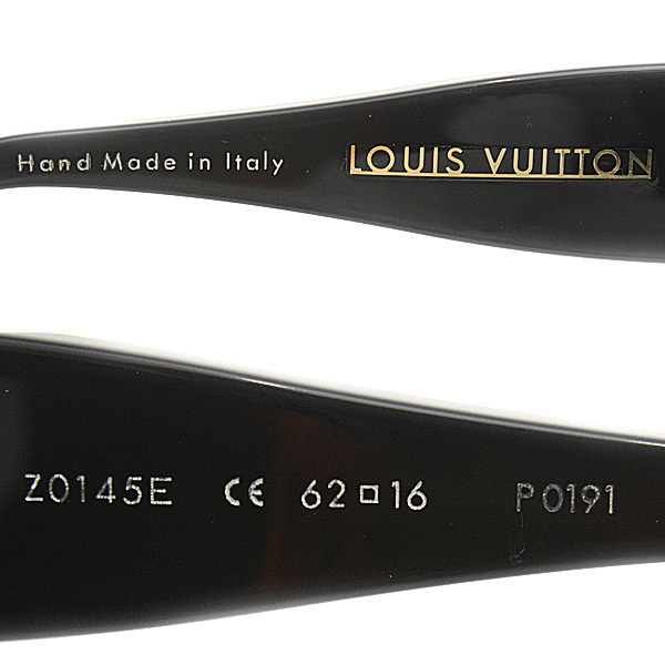 ルイヴィトン 眼鏡 レディース ウルスラストラス サングラス セルフレーム ブラック ノワール Louis Vuitton Z0145E 中古_画像3