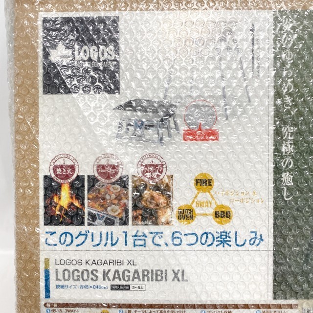 【新品未開封品】LOGOS KAGARIBI XL ロゴス ピラミッド篝火 スタンド式たき火台 BBQ 鍋料理 串焼 ゴトク付 元箱 アウトドア キャンプ Z600の画像2