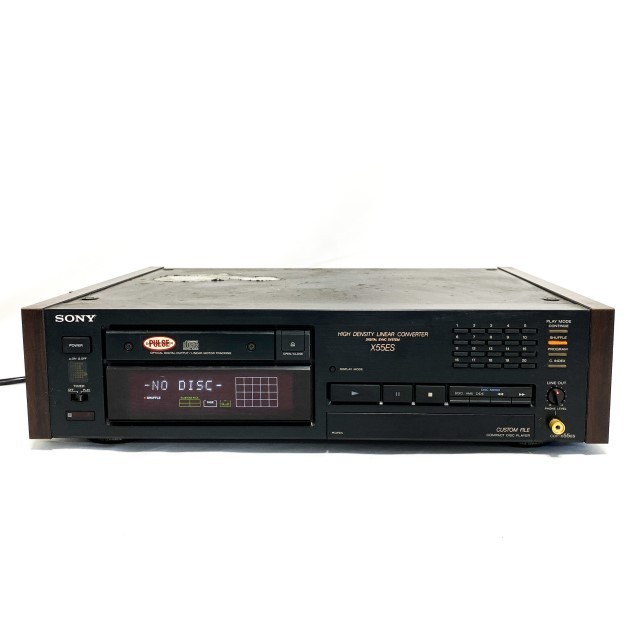 【動作品】SONY CDP-X55ES ソニー CDプレーヤー ハイデンシティ リニアコンバーターシステム オーディオ機器 音響機器 音楽 趣味 H955
