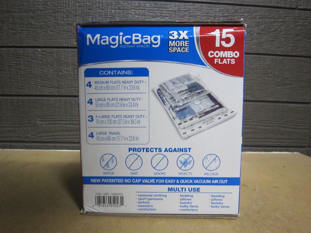 未使用 Magicbag マジックバッグ 圧縮袋 15枚 Space Bag 15pc 1600355 コストコ 収納 旅行の画像9