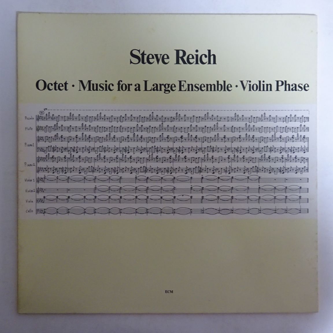 14018538;【US盤/ECM/八重奏曲】Steve Reich / Octet ・ Music A Large Violin Phase(現代音楽)｜売買されたオークション情報、ヤフオク! - オークファン（aucfan.com）