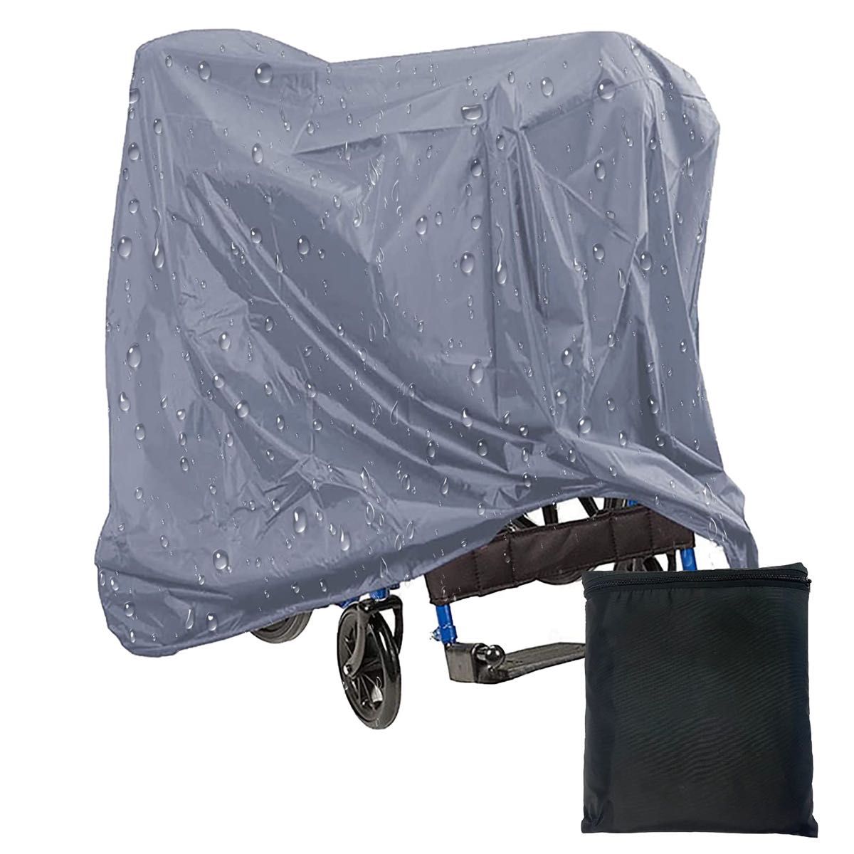 車椅子カバー　車イス防水モビリティカバー　全天候型　屋外　収納袋付き　車椅子　