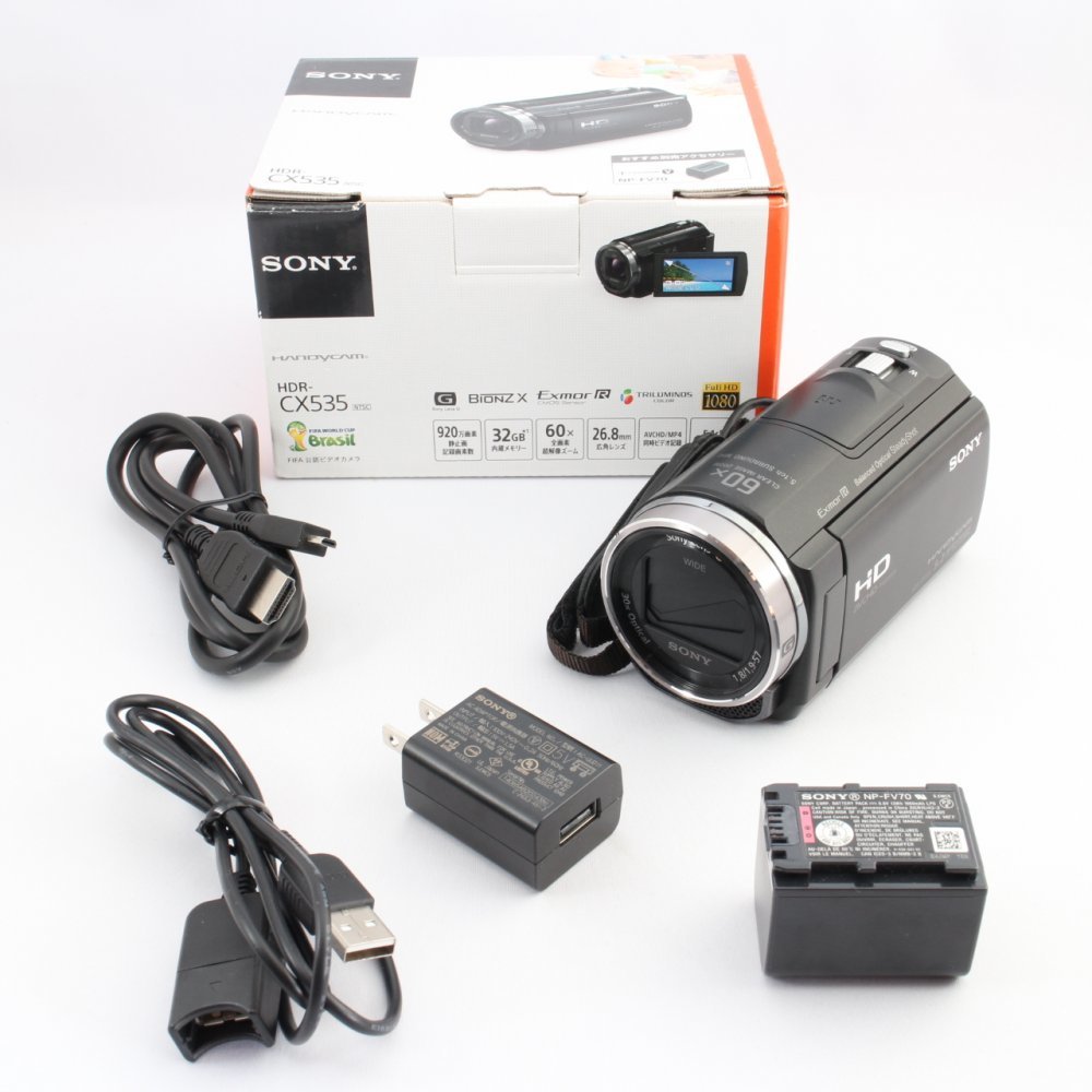 ソニー SONY ビデオカメラ Handycam CX535 内蔵メモリ32GB ブラック HDR-CX535/B
