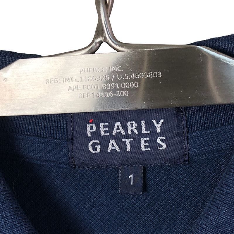 PEARLY GATES パーリーゲイツ レディース 半袖ポロシャツ ワッペンロゴ
