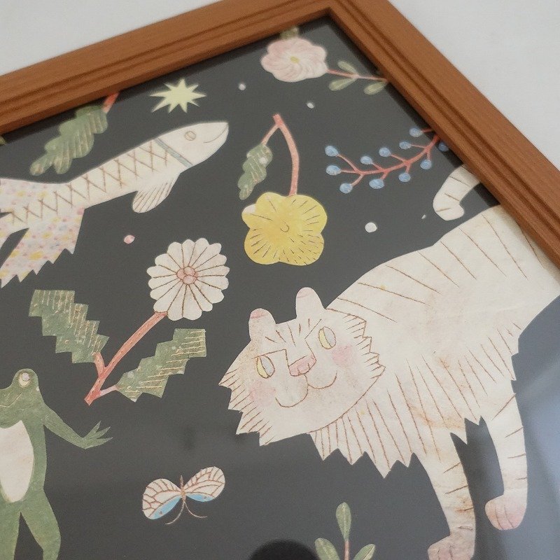 限定生産品】鹿児島睦 *図案ポスター フレーム付き ANIMALS*アニマルズ