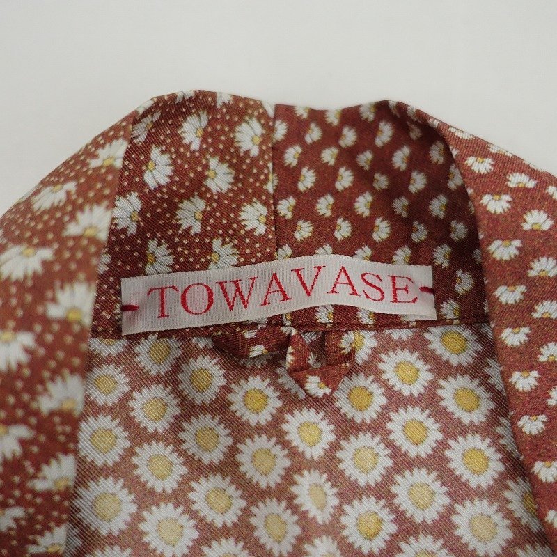 美品/2022AW/定価10.1万】トワヴァーズ TOWAVASE *Sarasa robe*総柄