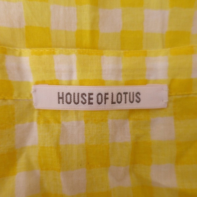 定価3.9万】ハウスオブロータス HOUSE OF LOTUS *ギンガムチェック