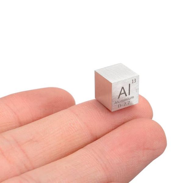 ◆アルミニウム◆原子番号13 Al 10mm×10mm aluminium 99.99％ 元素キューブ コレクション 収集 科学 元素関連シリーズ Q541_画像2