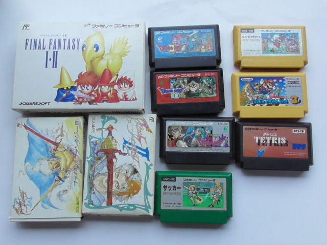 ファミコンソフト10本セット、ファイナルファンタジー2、3+FF1・2