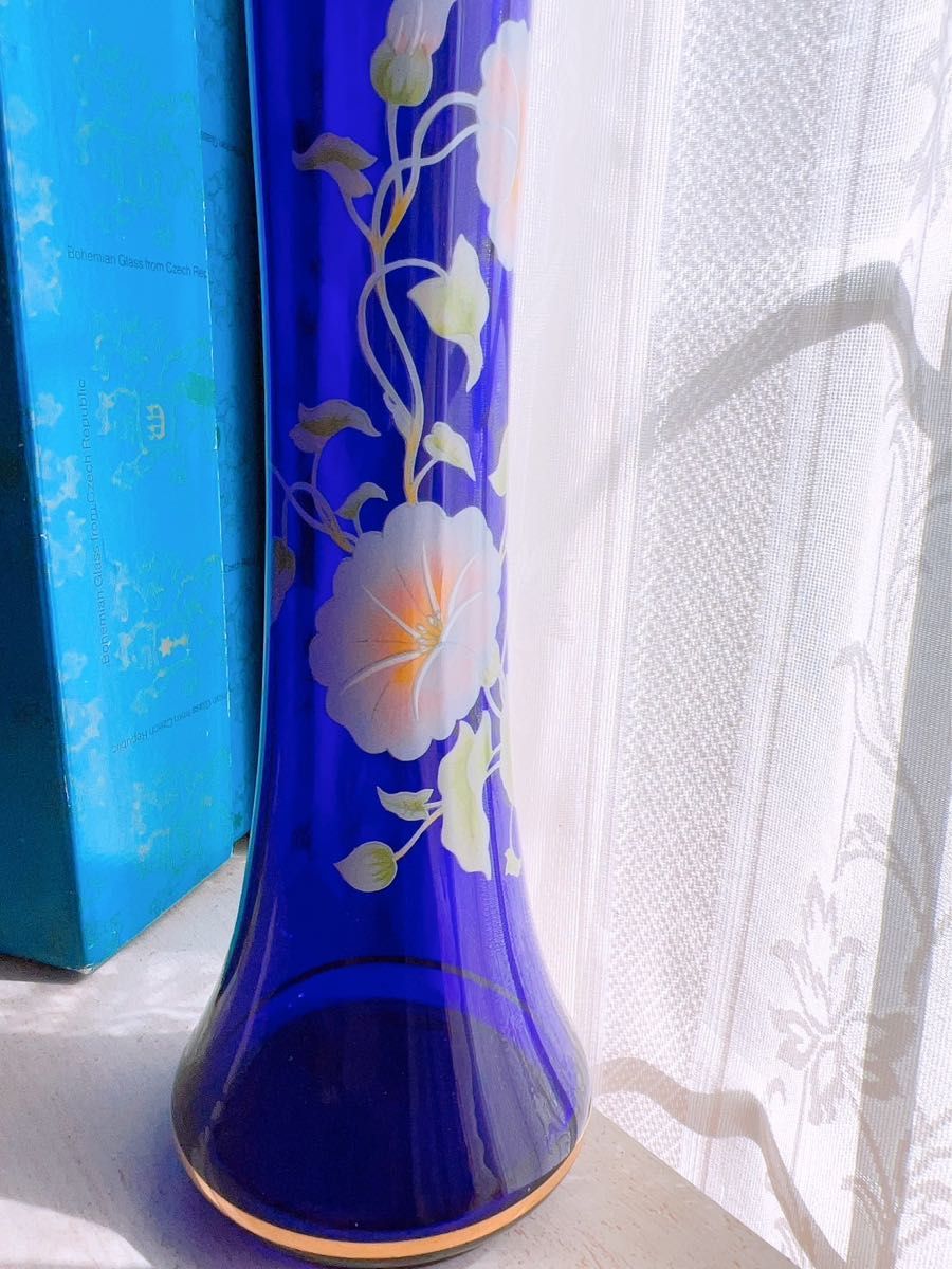☆レア☆ 特大【BOHEMIA】ボヘミアガラス カリクリスタルガラス 花瓶  チェコスロバキア gloria mattutina