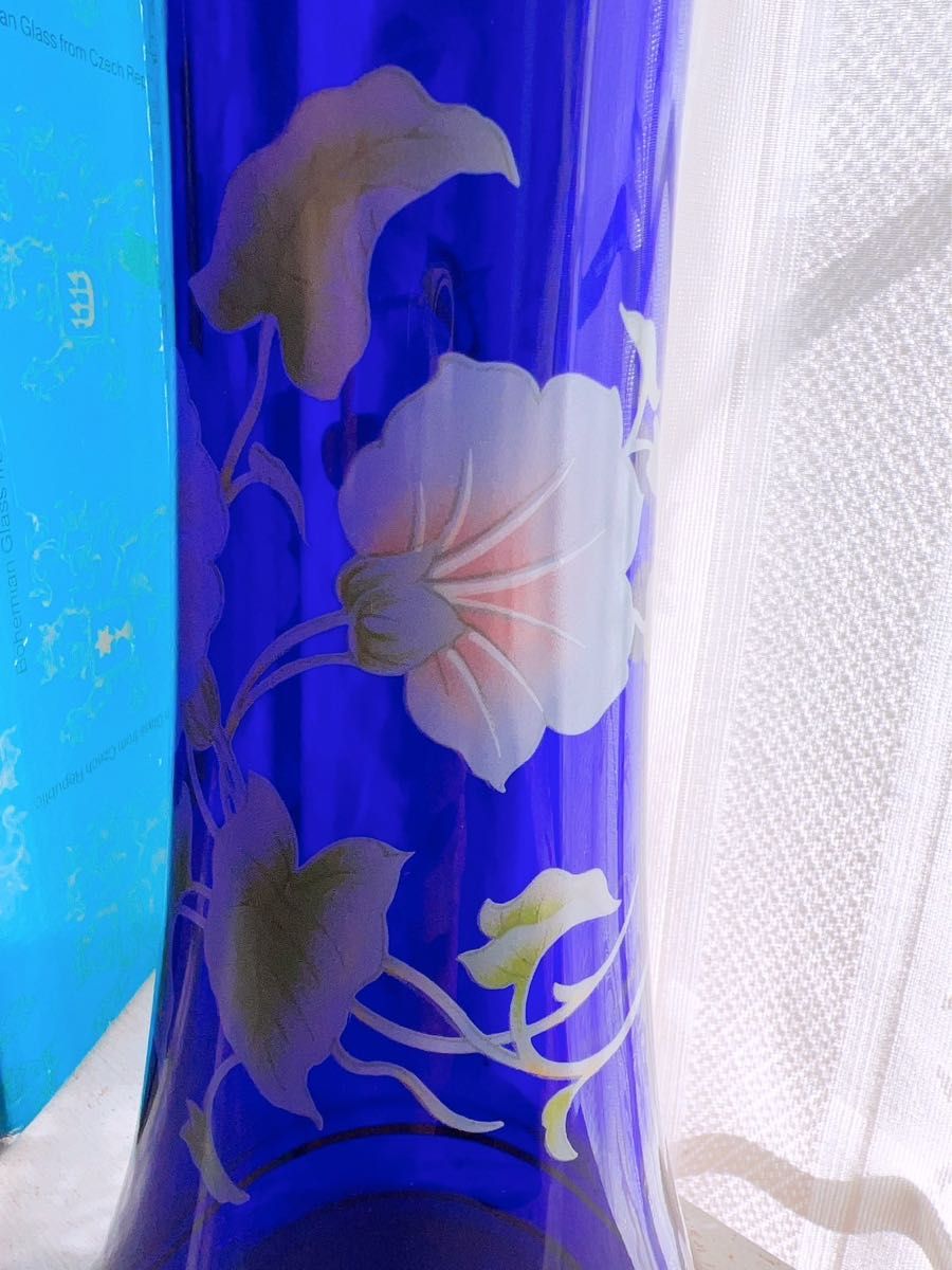 ☆レア☆ 特大【BOHEMIA】ボヘミアガラス カリクリスタルガラス 花瓶  チェコスロバキア gloria mattutina