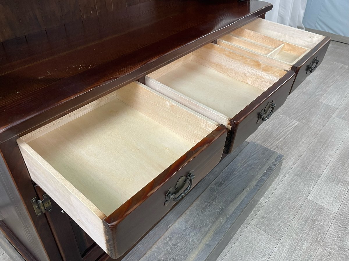 GS58 飛騨産業 フロンティア W125cm パイン材 キッチンボード / 食器棚
