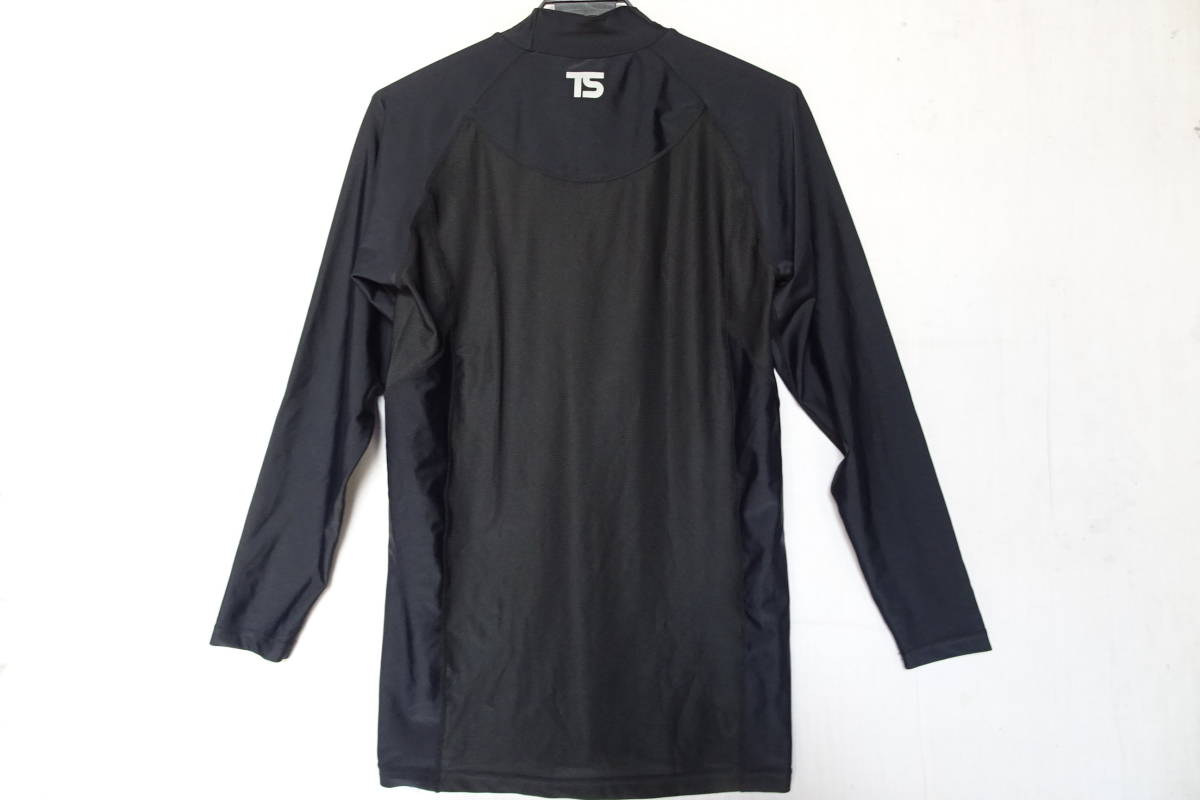 TS DESIGN/ high‐necked long sleeve shirt / long sleeve T shirt /MUSCLE SUPPOT/84151/ inner / Work wear / black / black /LL size (6/6R)