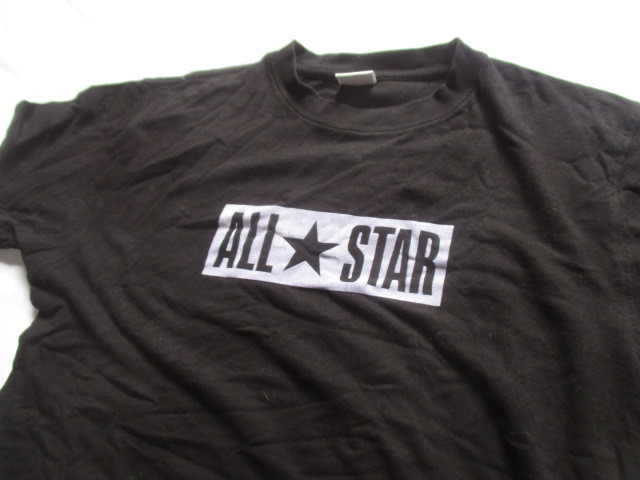 CONVERSE/コンバース/半袖Tシャツ/ALL☆STAR/ロゴプリント/丸首/シンプル/薄手/カジュアル/スポーティー/黒/ブラック/Mサイズ(6/27R5)_画像7