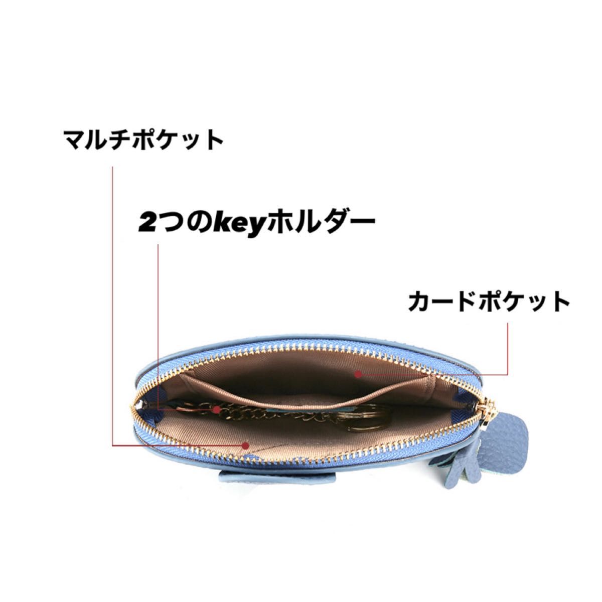 ライトGreen コンパクト 財布 牛革　コインケース　小銭入れ　ゾウ 二つ折り財布  折財布　サイフ　本革　小物入れ