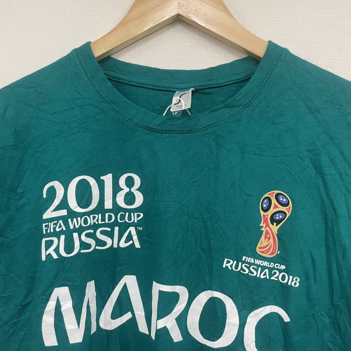 FIFA WORLD CUP フィファワールドカップ RUSSIA2018 ロシア サイズM グリーン 緑 メンズ トップス 最落なし （D6）の画像3