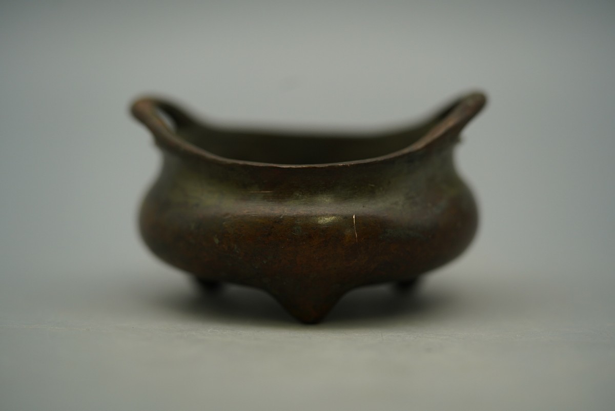 独創的 古銅製 香炉 銅製 中国 宣徳 仏具 香道具 古美術 その他