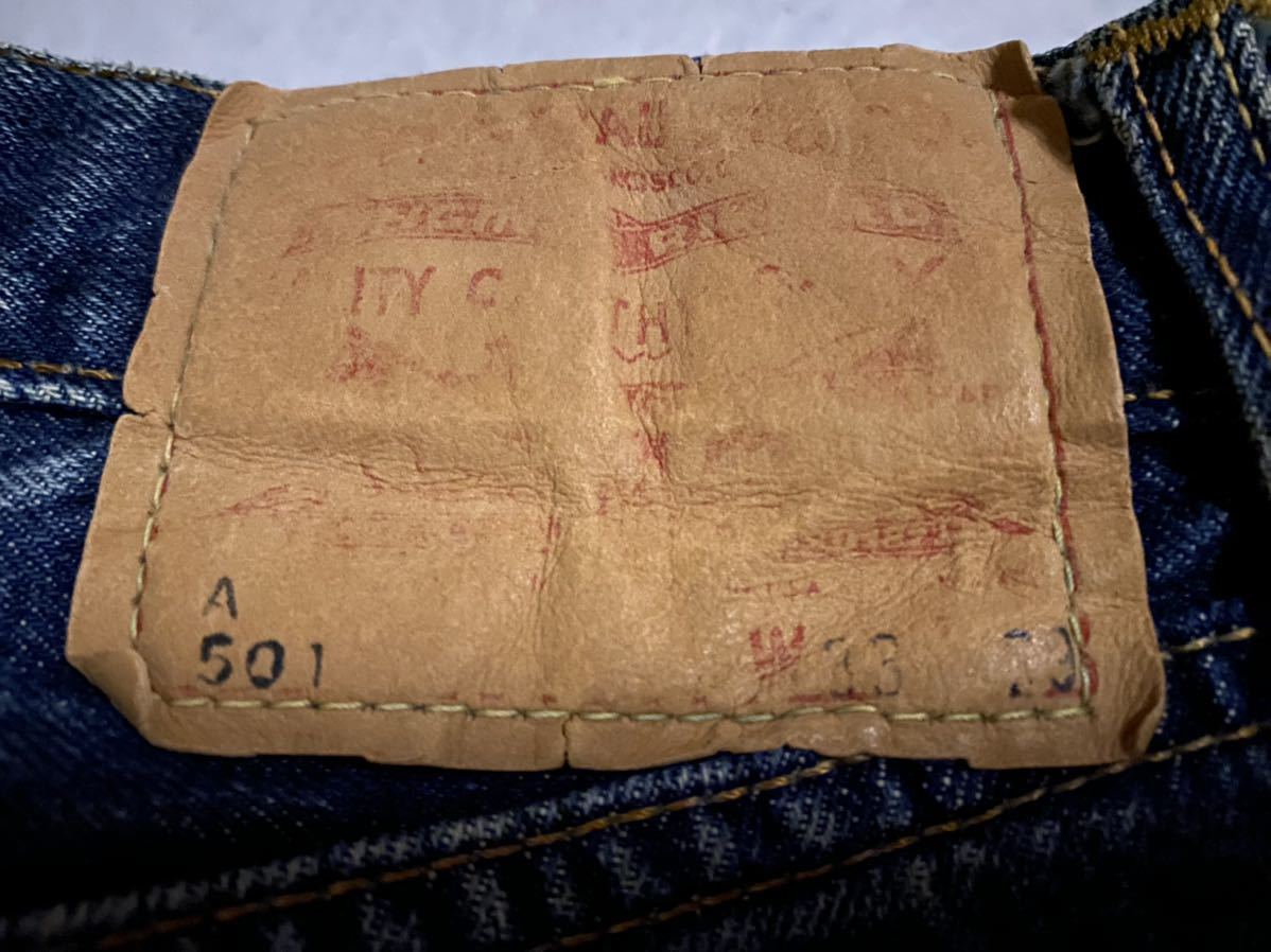 極上 濃紺 60s LEVI'S 501 BIGE Aタイプ W33 足長R ビンテージ