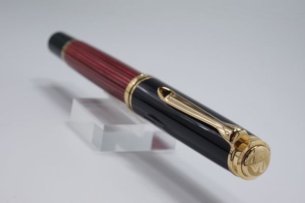 新品】ペリカン M800 レッド ボルドー 赤 赤縞 F スーベレーン 万年筆
