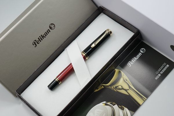 新品】ペリカン M400 ボルドー EF レッド 赤(赤縞) スーベレーン