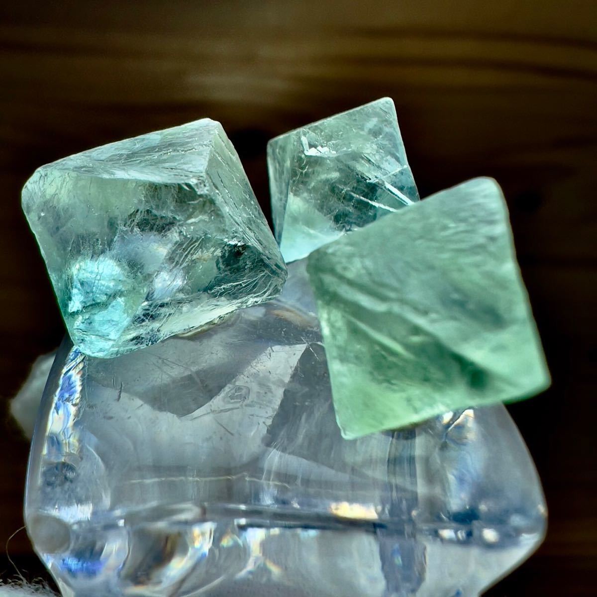 3点セット アメリカ イリノイ州 フローライト 蛍石 八面体 結晶 天然石
