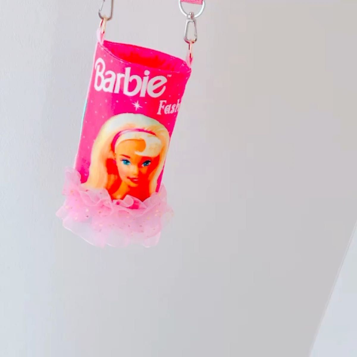 水筒　ケース　ショルダー　ドリンク　バッグ　カバー　Barbie バービー　女の子　ピンク　