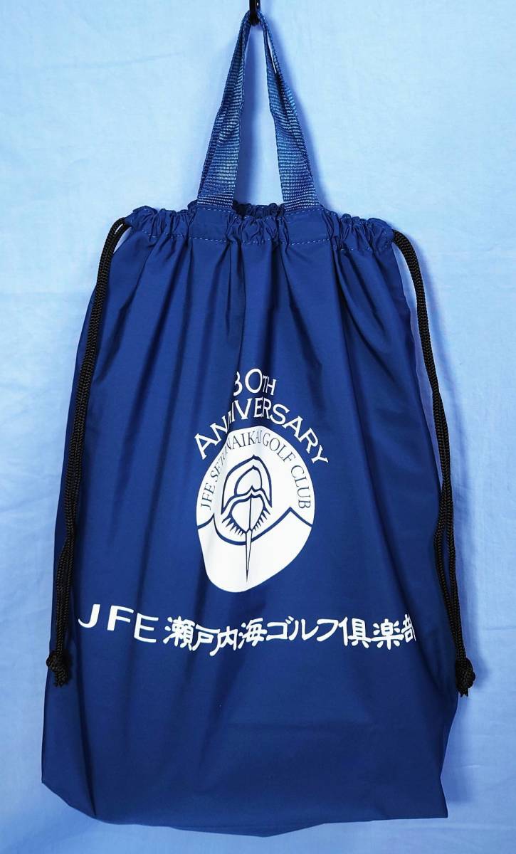 JFE Seto inside sea Golf club . place 30 anniversary commemoration goods laundry bag navy not for sale 