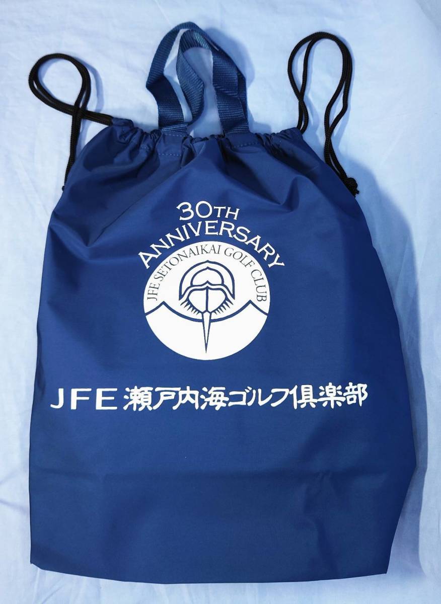 JFE Seto inside sea Golf club . place 30 anniversary commemoration goods laundry bag navy not for sale 