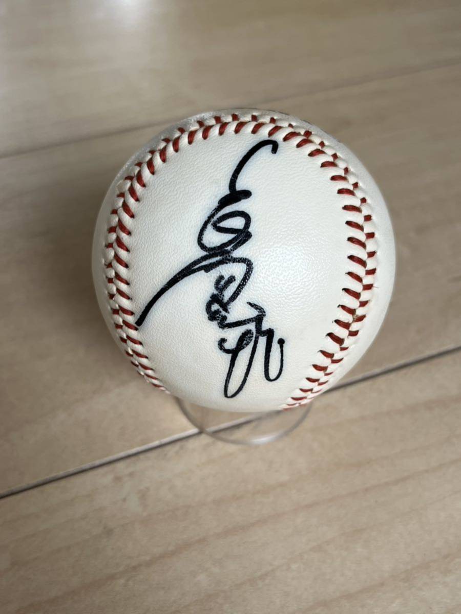  Yomiuri Giants . person army [ Nagashima Shigeo active service last year *...] autograph autograph ball 2 piece set [ lamp . official lamp ]* that time thing * oiliness pen paper .