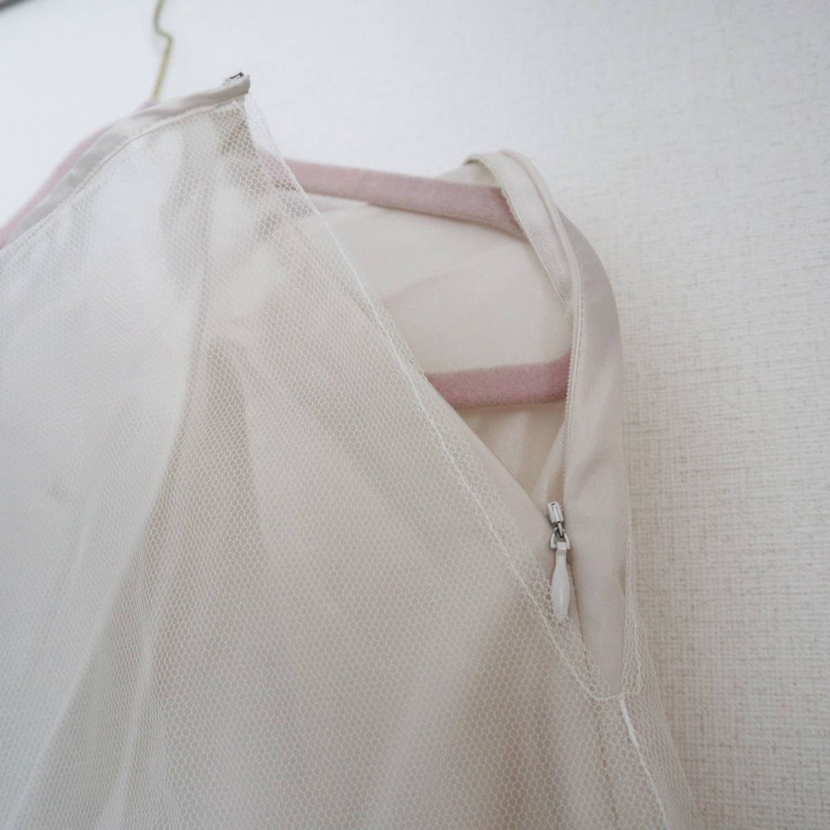【S】ジルスチュアートサマードレス ワンピース ノースリーブワンピース　オフホワイト