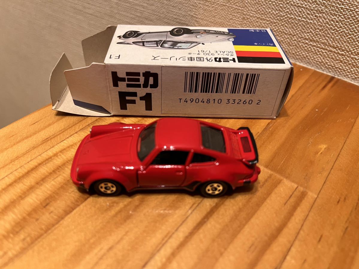 青箱トミカ日本製当時物1/64?PORSCHEポルシェ930turboターボ現状他