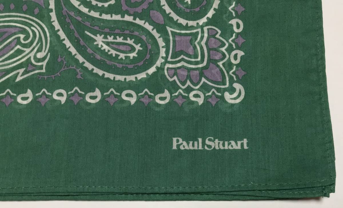  новый товар стандартный 2,750 иен * сделано в Японии paul (pole) Stuart Paul Stuart MEN* глянец чувство хлопок 100%* шарф *J1U90-510* зеленый peiz Lee * унисекс 
